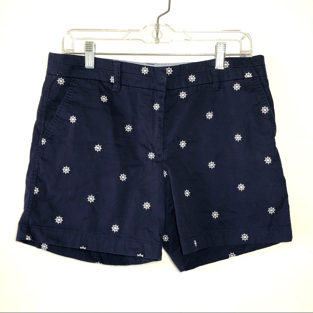 ⭐️ British Khaki Ships Wheel Navy Nautical Shorts